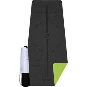 Seeka Yoga Stüdyo Serisi TPE Charcoal/Yeşil Yoga Mat