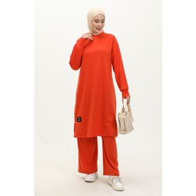 Sefamerve 0044-12 Oranj Kadın Tunik Pantolon İkili Takım