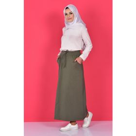 Sefamerve 0152-03 Cepli Spor Haki Yeşil Etek