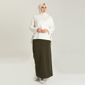 Sefamerve 0152-03 Cepli Spor Haki Yeşil Etek