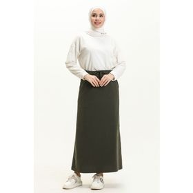 Sefamerve 0152-03 Cepli Spor Haki Yeşil Etek