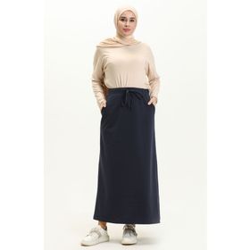Sefamerve 0152-05 Lacivert Kadın Etek