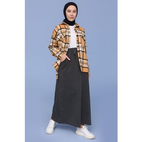 Sefamerve 0152-06 Koyu Antrasit Kadın Etek