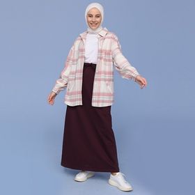 Sefamerve 0152-08 Mürdüm Kadın Etek