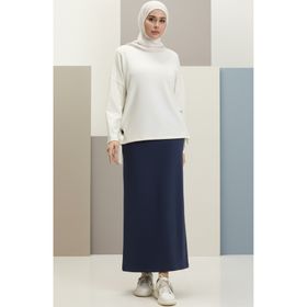 Sefamerve 0152-23 İndigo Kadın Etek