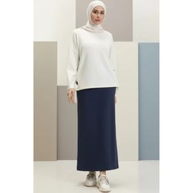 Sefamerve 0152-23 İndigo Kadın Etek