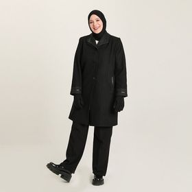 Sefamerve 0328-02 Siyah Kadın Kaban