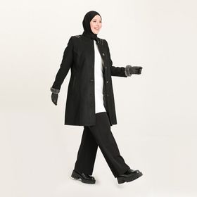 Sefamerve 0416-01 Siyah Kadın Kaban