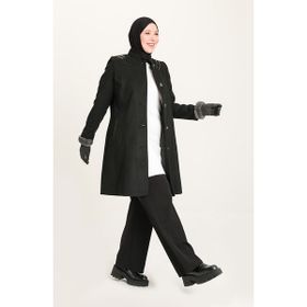 Sefamerve 0416-01 Siyah Kadın Kaban