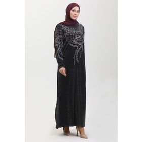 Sefamerve 0433-03 Siyah Pembe Kadın Abiye Elbise