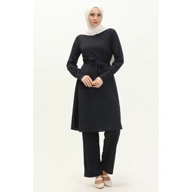 Sefamerve 0690-08 Lacivert Kadın Tunik Pantolon İkili Takım