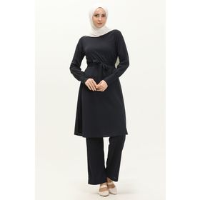 Sefamerve 0690-08 Lacivert Kadın Tunik Pantolon İkili Takım