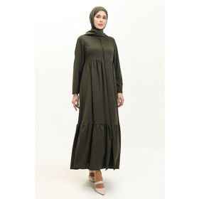 Sefamerve 0695-07 Haki Kadın Ferace