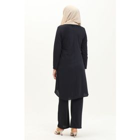 Sefamerve 0704-11 Lacivert Kadın Tunik Pantolon İkili Takım