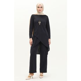 Sefamerve 0704-11 Lacivert Kadın Tunik Pantolon İkili Takım