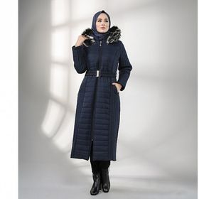 Sefamerve 0813-02 Lacivert Kadın Kaban