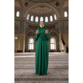 Sefamerve 1973-08 Zümrüt Yeşili Namaz Elbisesi