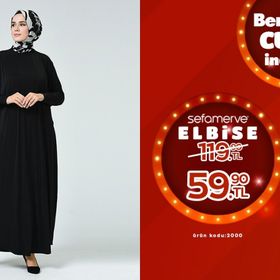 Sefamerve 2000-02 Siyah Kadın Elbise