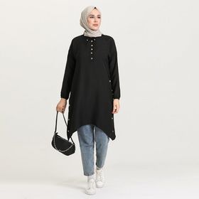 Sefamerve 2115-05 Siyah Kadın Tunik