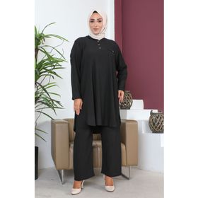 Sefamerve 2691-03 Siyah Kadın Tunik Pantolon İkili Takım
