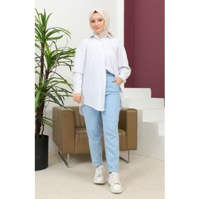 Sefamerve 3006-02 Buz Mavisi Kadın Kot Pantolon