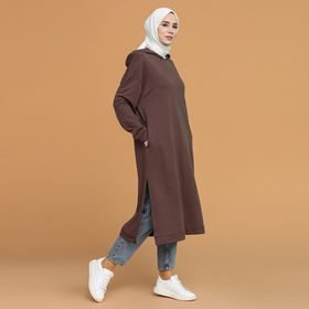 Sefamerve 3007-11 Kahverengi Kadın Tunik