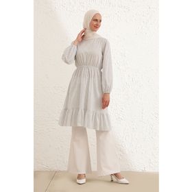 Sefamerve 4343-05 Beyaz Siyah Kadın Tunik