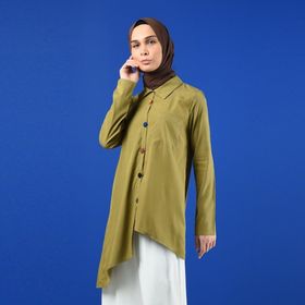 Sefamerve 4700-07 Yağ Yeşili Kadın Tunik