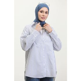 Sefamerve 4801-03 Saks Kadın Gömlek