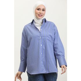 Sefamerve 4806-01 Saks Kadın Gömlek