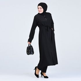 Sefamerve 5049-01 Siyah Ferace