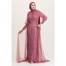 Sefamerve 5346-12 Lila Kadın Elbise