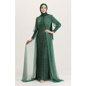 Sefamerve 5346-13 Yeşil Kadın Elbise
