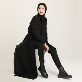 Sefamerve 612940-01 Siyah Kadın Kaban