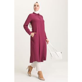 Sefamerve 6435-16 Mürdüm Kadın Tunik