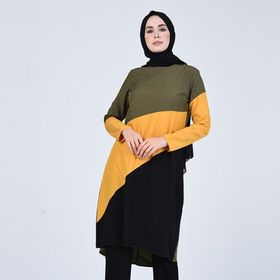 Sefamerve 6447-08 Haki Yeşil Kadın Tunik