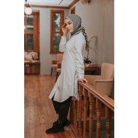 Sefamerve 6472-02 Beyaz Kadın Tunik