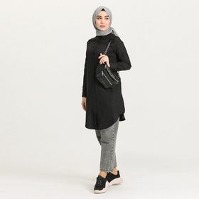 Sefamerve 6472-14 Siyah Kadın Tunik