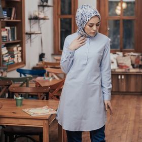 Sefamerve 6474-02 Mavi Kadın Tunik