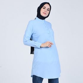 Sefamerve 6474-02 Mavi Kadın Tunik