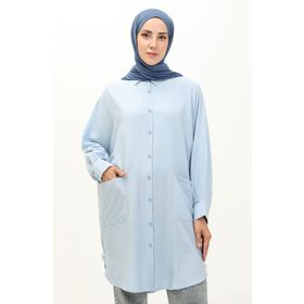Sefamerve 6480-15 Mavi Kadın Tunik