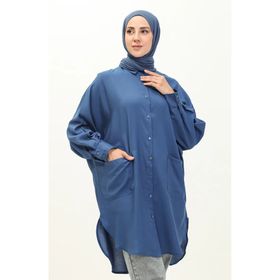 Sefamerve 6480-16 Açık Lacivert Kadın Tunik