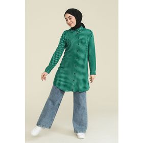 Sefamerve 6561-03 Zümrüt Yeşili Kadın Tunik