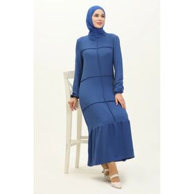 Sefamerve 6595-01 İndigo Kadın Elbise