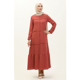 Sefamerve 6595-03 Gül Kurusu Kadın Elbise