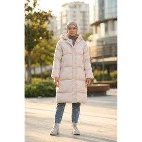 Sefamerve 7031-01 Krem Kadın Mont