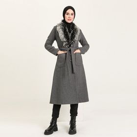 Sefamerve 71178-02 Gri Kadın Kaban