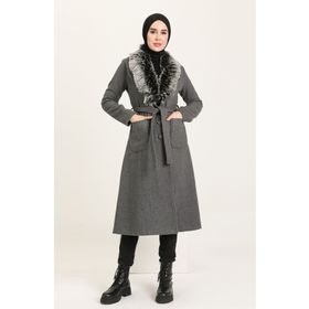 Sefamerve 71178-02 Gri Kadın Kaban