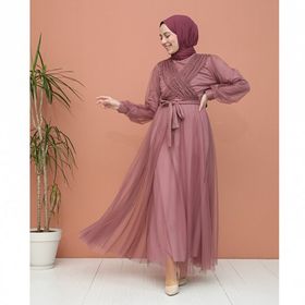 Sefamerve 81778-05 Gül Kurusu Kadın Elbise