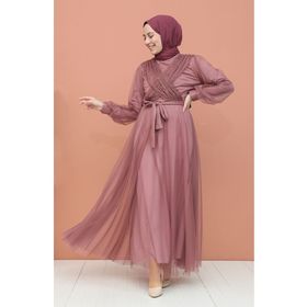 Sefamerve 81778-05 Gül Kurusu Kadın Elbise